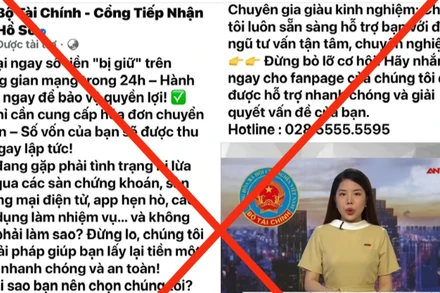 Hình ảnh mạng xã hội giả mạo trang Fanpage Bộ Tài chính.
