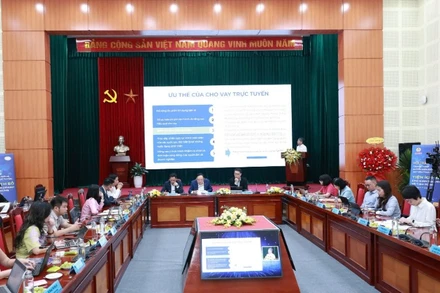 Hội thảo “Thanh toán xuyên biên giới và vay vốn trực tuyến: Tiện ích số cho kinh doanh và tiêu dùng” diễn ra chiều 11/9. (Ảnh: PV)