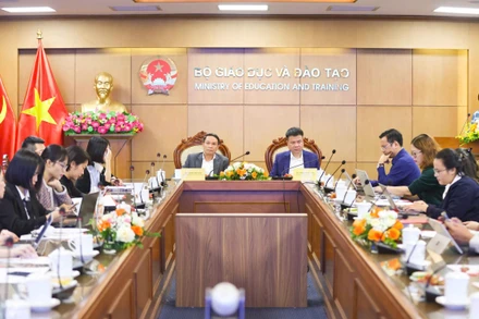 Quang cảnh buổi họp báo. (Ảnh: Thanh Tùng)