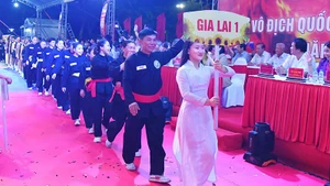 Các võ sĩ của đoàn Gia Lai. 