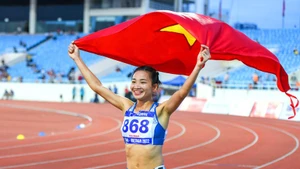 Vận động viên Nguyễn Thị Oanh là 1 biểu tượng đầy ý chí của thể thao Việt Nam. (Ảnh: THÀNH ĐẠT)