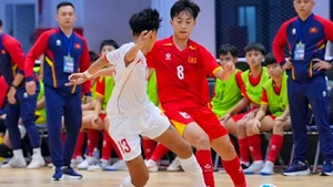 Các cầu thủ trẻ của futsal Việt Nam thi đấu hiệu quả. (Ảnh: VFF)