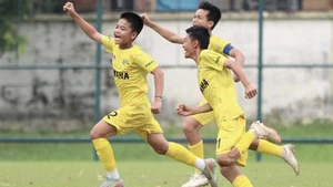 U13 Sông Lam Nghệ An giành vé vào chung kết. (Ảnh: VFF)