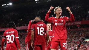 Tiền đạo người Pháp - Hugo Ekitike có màn ra mắt mỹ mãn tại Premier League. (Ảnh: Liverpool FC)
