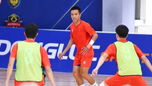 Đội tuyển futsal Việt Nam đang tích cực luyện tập hướng tới giải đấu khu vực châu Á. (Ảnh: VFF)