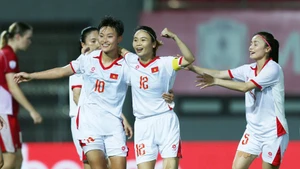 Đội tuyển nữ Việt Nam thi đấu áp đảo trước Indonesia. (Ảnh: VFF)