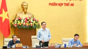 Chủ tịch Quốc hội Trần Thanh Mẫn phát biểu khai mạc phiên họp. (Ảnh: DUY LINH)