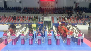 Các đội tham dự Giải Taekwondo Đông Nam Á lần thứ 17 tại Nha Trang, Khánh Hòa.