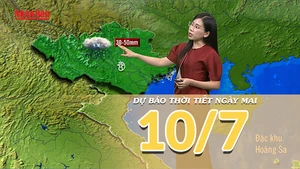 [Video] Dự báo thời tiết đêm nay và ngày mai 10/7/2025: Mưa gia tăng ở Bắc Bộ