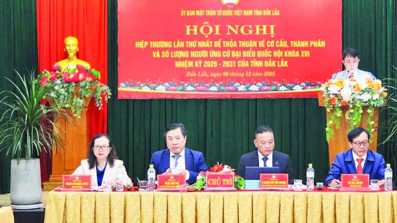 Ủy ban MTTQ Việt Nam tỉnh Đắk Lắk tổ chức hiệp thương lần thứ nhất để thỏa thuận về cơ cấu, thành phần và số lượng người ứng cử Đại biểu Quốc hội khóa XVI của tỉnh.