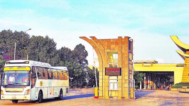 Trạm kiểm soát tự động tại Cửa khẩu quốc tế Mộc Bài giúp các phương tiện thông quan nhanh.