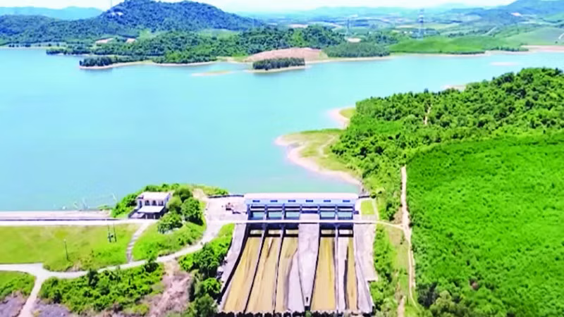 Công trình thủy lợi giữ vai trò cung cấp nước thô cho nhà máy nước sạch tại Nghệ An.