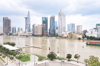 Khu vực trung tâm phường Sài Gòn với nhiều cao ốc văn phòng nằm trong quy hoạch Trung tâm tài chính quốc tế Việt Nam tại Thành phố Hồ Chí Minh. (Ảnh THẾ ANH)