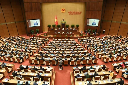 Toàn cảnh phiên khai mạc Kỳ họp thứ 9, Quốc hội khóa XV. (Ảnh: DUY LINH)