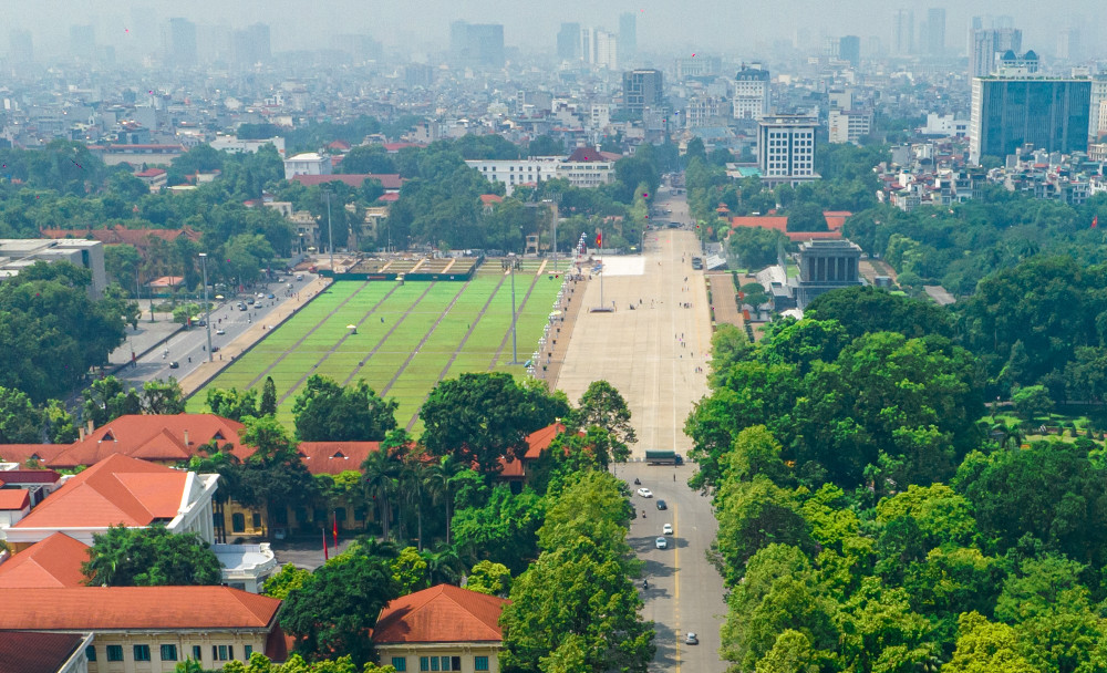 Khu vực Lăng Chủ tịch Hồ Chí Minh và Quảng trường Ba Đình nơi diễn ra sự kiện diễu binh, diễu hành. lang-0724.jpg