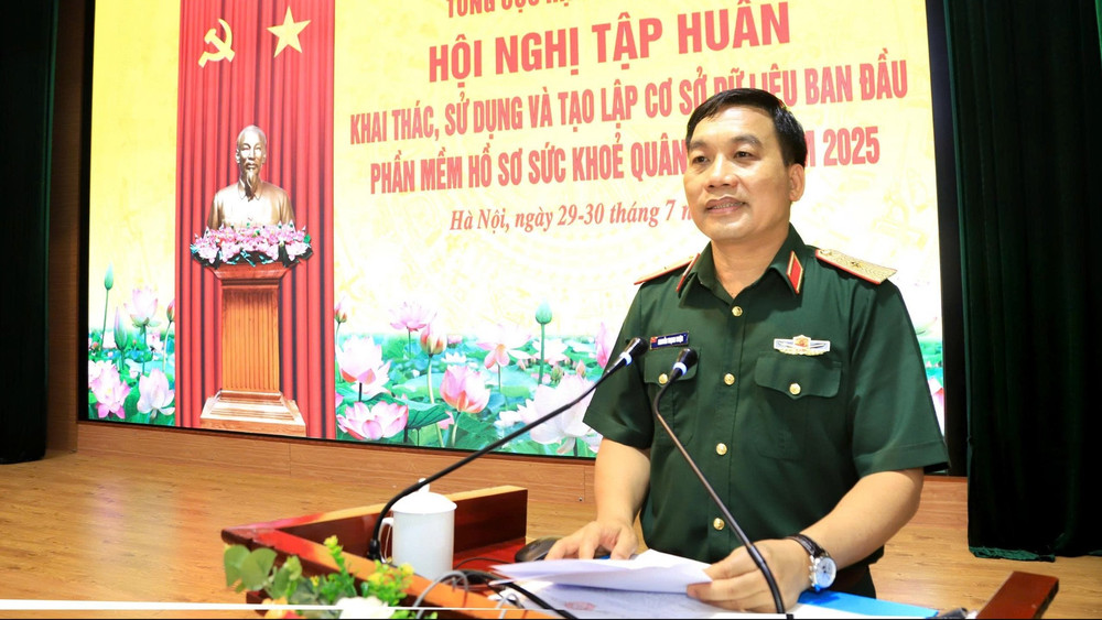 Thiếu tướng Nguyễn Trọng Thiện, Phó chủ nhiệm Tổng cục Hậu cần-Kỹ thuật phát biểu khai mạc hội nghị. img-1753781093843-1753781128815-4569.jpg