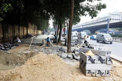 Hà Nội tạm dừng thi công đào đường, vỉa hè trên địa bàn từ ngày 11/8 đến hết ngày 5/9. (Ảnh: TUẤN ANH)