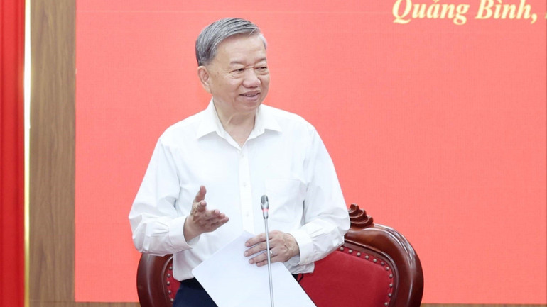 Tổng Bí thư Tô Lâm phát biểu. (Ảnh: Thống Nhất/TTXVN) 2222-3885.jpg