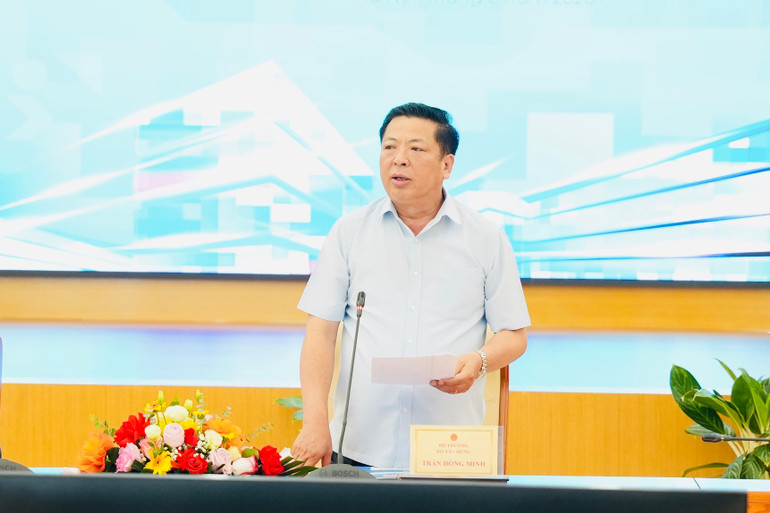 Bộ trưởng Xây dựng Trần Hồng Minh phát biểu khai mạc hội nghị. (Ảnh: BÍCH NGỌC) dsc04185.jpg