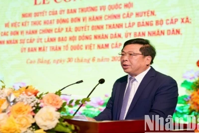 Bộ trưởng Xây dựng Trần Hồng Minh phát biểu tại buổi lễ.