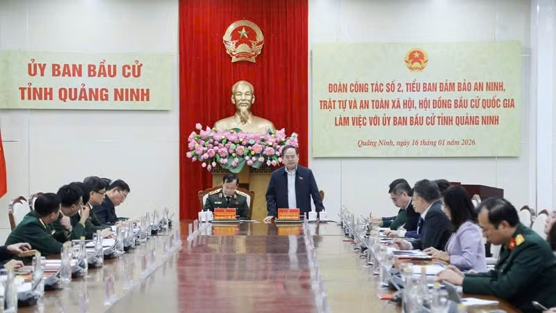 Đoàn công tác số 2 của Hội đồng Bầu cử quốc gia làm việc với tỉnh Quảng Ninh.