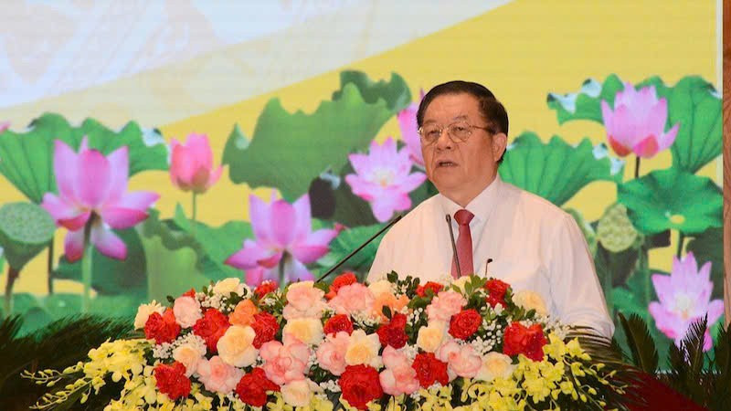 Đồng chí Nguyễn Trọng Nghĩa, Ủy viên Bộ Chính trị, Bí thư Trung ương Đảng, Trưởng Ban Tuyên giáo và Dân vận Trung ương, phát biểu tại hội nghị. tg-2.jpg
