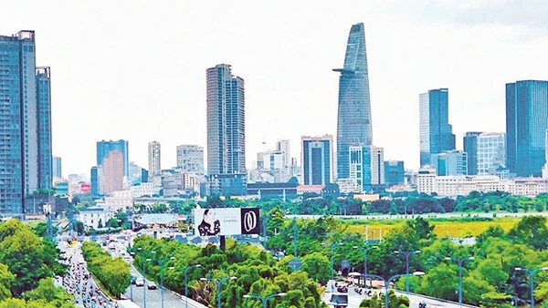 Một góc Thành phố Hồ Chí Minh năng động, phát triển.