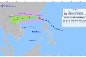 Bản đồ dự báo quỹ đạo và cường độ Bão số 3 phát lúc 20 giờ ngày 19/7/2025. (Ảnh: Trung tâm Dự báo Khí tượng Thủy văn quốc gia)