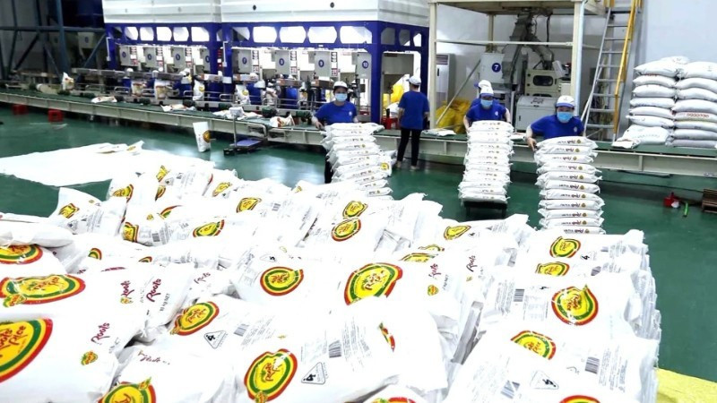 Nông nghiệp giữ nhịp xuất siêu Chế biến gạo xuất khẩu tại nhà máy của Công ty CP nông nghiệp công nghệ cao Trung An, thành phố Cần Thơ. (Ảnh: VŨ SINH)