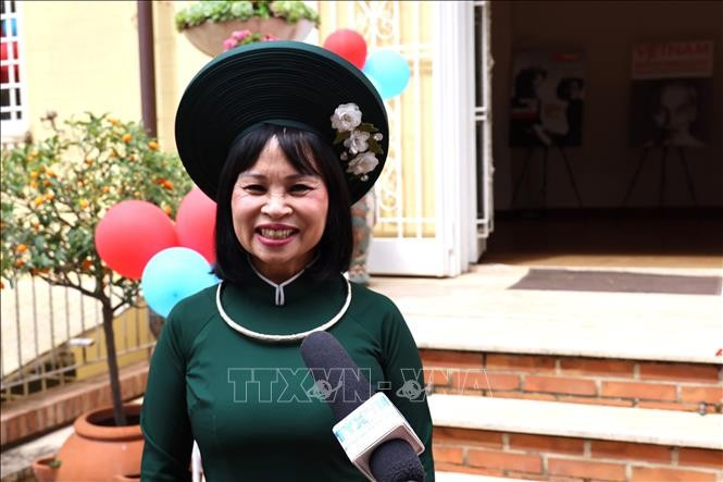 Bà Lê Thị Bích Hường trả lời phóng viên TTXVN. Ảnh tư liệu: Dương Hoa/TTXVN