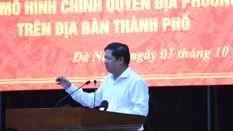 Bí thư Thành ủy Đà Nẵng Lương Nguyễn Minh Triết phát biểu kết luận hội nghị. (Ảnh: ANH ĐÀO)