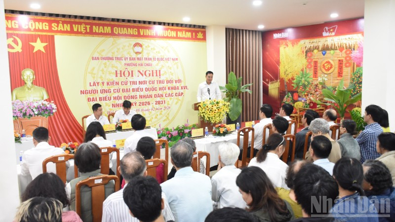 Đồng chí Lê Ngọc Quang phát biểu tại hội nghị. (Ảnh: ANH ĐÀO)