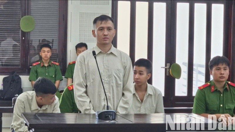 Bị cáo Đỗ Minh Tuyến tại phiên tòa. (Ảnh: ANH ĐÀO)