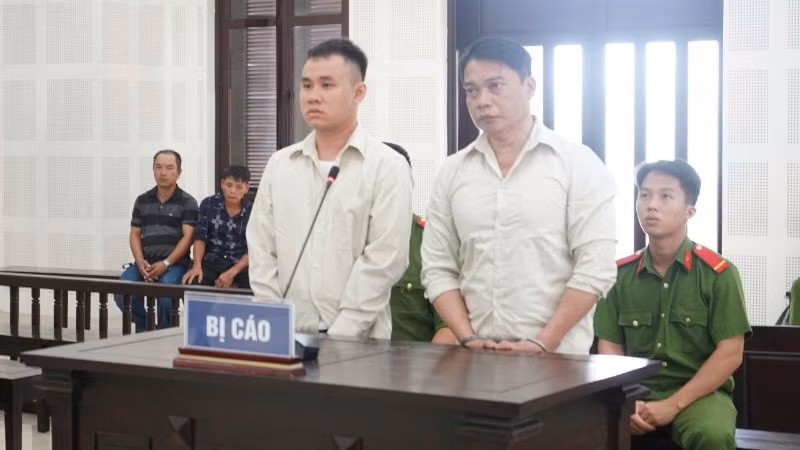 Các bị cáo tại phiên tòa. (Ảnh: ANH ĐÀO)