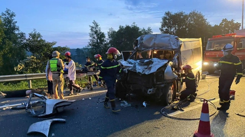 Hiện trường vụ tai nạn. (Ảnh: Công an cung cấp)