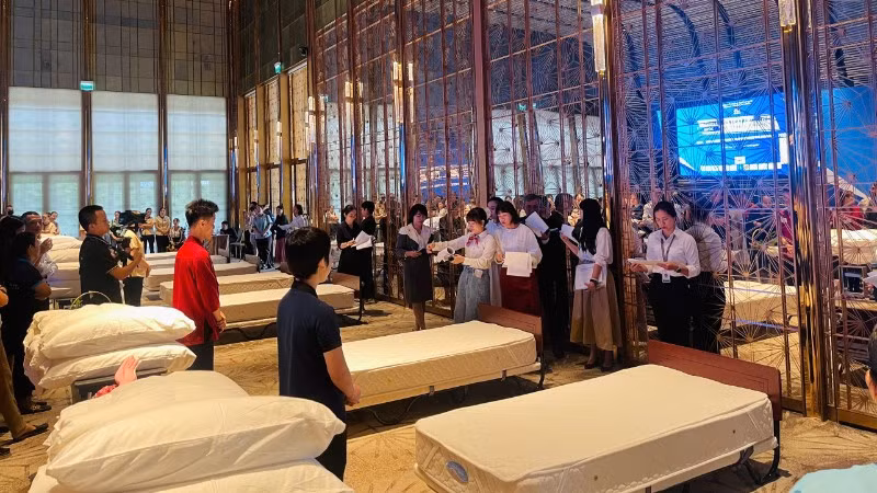 Các thí sinh tham gia hội thi.