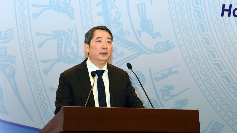 Thứ trưởng Cao Anh Tuấn phát biểu khai mạc Hội nghị. (Ảnh: LG)