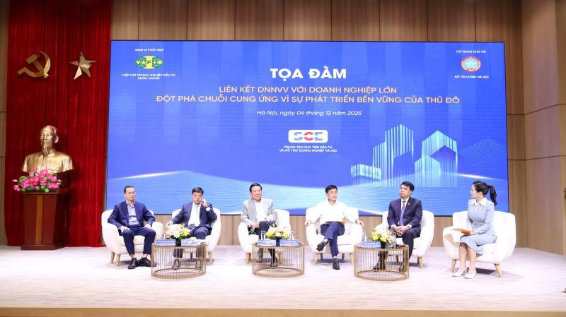 Một buổi tọa đàm về Doanh nghiệp nhỏ và vừa do Sở Tài chính Hà Nội tổ chức. (Ảnh: ANH MINH)