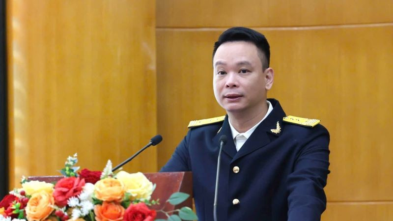 Trưởng Thuế TP Hà Nội Vũ Mạnh Cường phát biểu chỉ đạo tại hội nghị tập huấn.