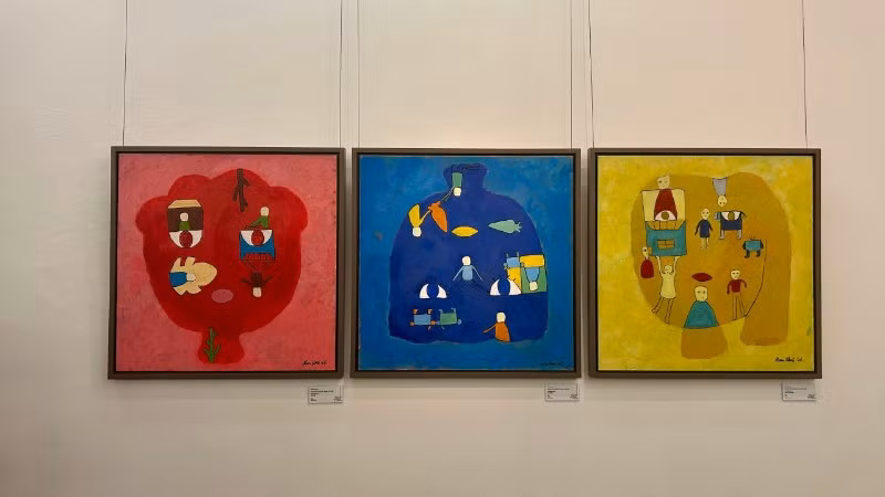 Tác phẩm: Tự lập; Tự giác; Trưởng thành (từ trái qua phải) - Tác giả: Nguyễn Ngọc Nam Khuê