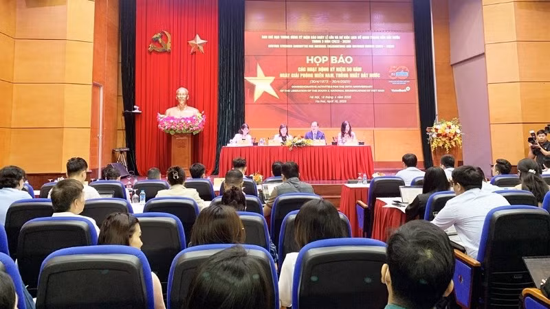 Họp báo trong nước và quốc tế thông tin về các hoạt động kỷ niệm 50 năm Ngày Giải phóng miền nam, thống nhất đất nước (30/4/1975 - 30/4/2025). (Ảnh Bộ Văn hóa, Thể thao và Du lịch)