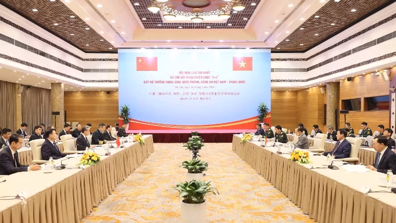 Hội nghị lần thứ nhất, Cơ chế đối thoại chiến lược “3+3” cấp Bộ trưởng Ngoại giao, Quốc phòng, Công an Việt Nam-Trung Quốc. (Ảnh: AN ĐĂNG/TTXVN)