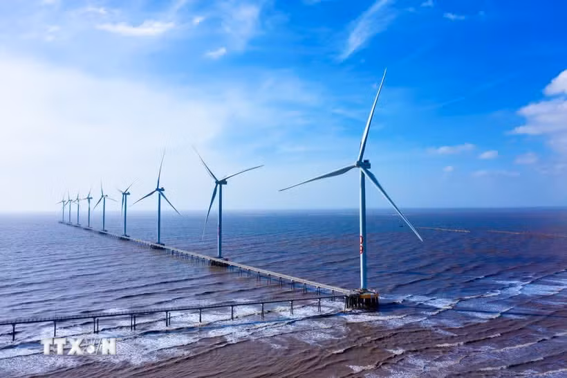 Nhà máy Điện gió Đông Hải I (Ảnh: TTXVN)