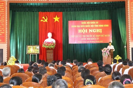 Hội nghị tiếp xúc cử tri tại xã Khánh Trung, tỉnh Ninh Bình.