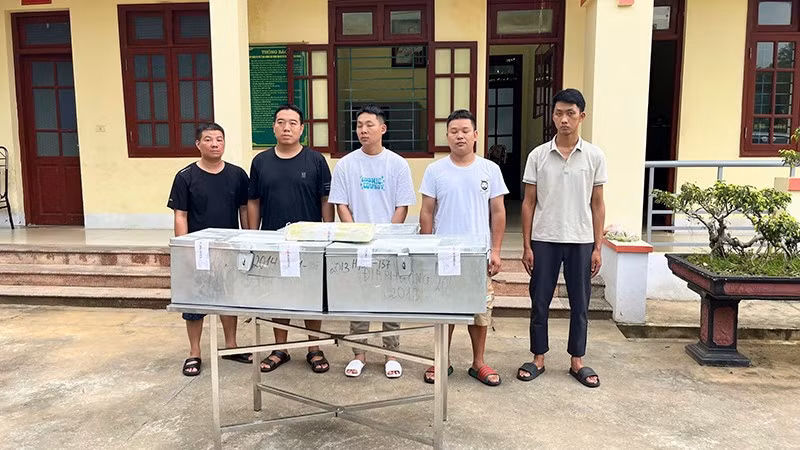 Các đối tượng liên quan cùng tang vật.