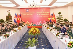 Quang cảnh buổi đối thoại chính sách quốc phòng Việt Nam-Campuchia.