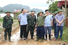 Chủ tịch tỉnh Thanh Hóa kiểm tra, chỉ đạo hộ đê xung yếu.