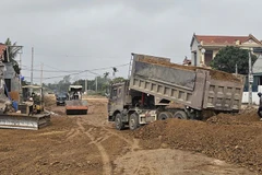 Nhà thầu nỗ lực thi công thông tuyến đường bộ Bỉm Sơn-xã Nga Sơn.