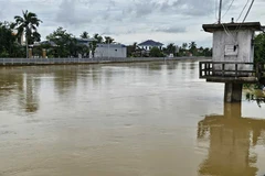 Lũ trên sông Yên tại Chuối dưới báo động cấp 3 lúc 1 giờ ngày 27/8.