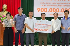 Doanh nghiệp đến từ Thành phố Hồ Chí Minh đồng hành cùng xã Tiên Trang, tỉnh Thanh Hóa khắc phục hậu quả bão số 10.
